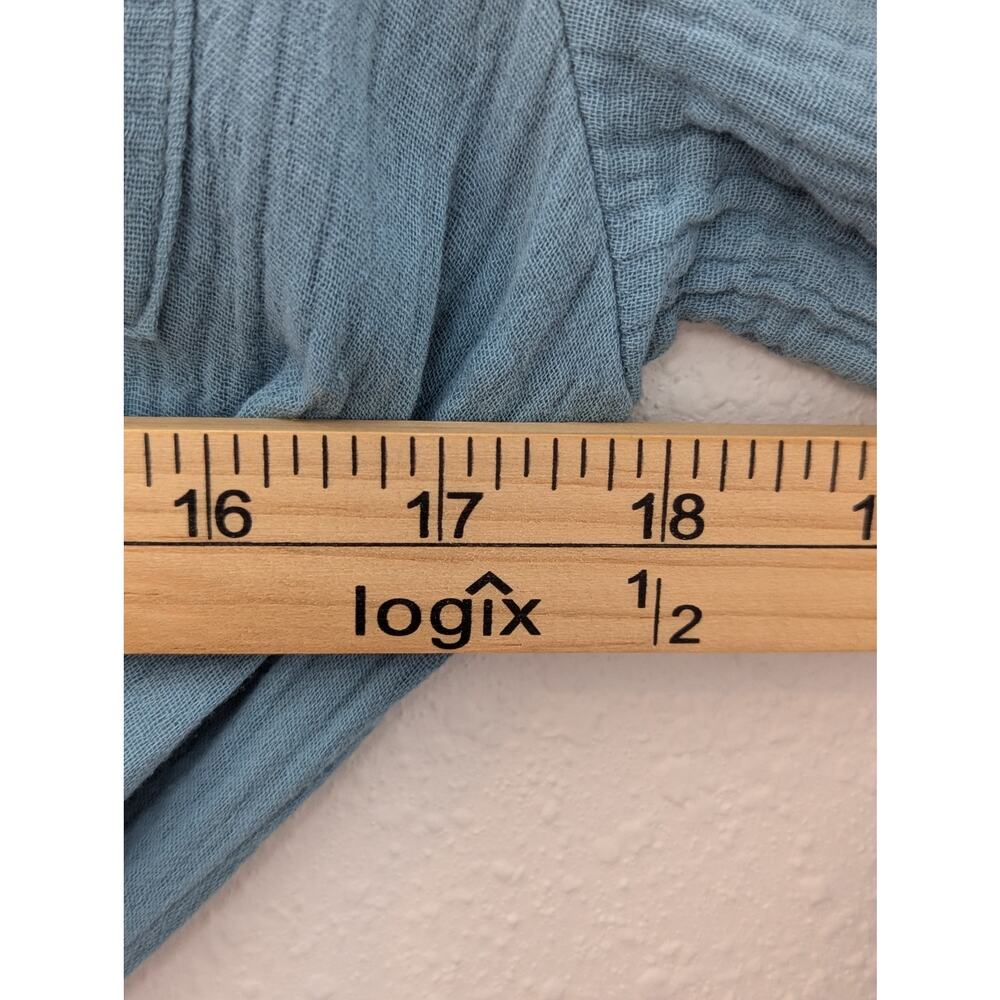 Franco Shirt Dress Blue Button Down Size M - Picture 4 of 6